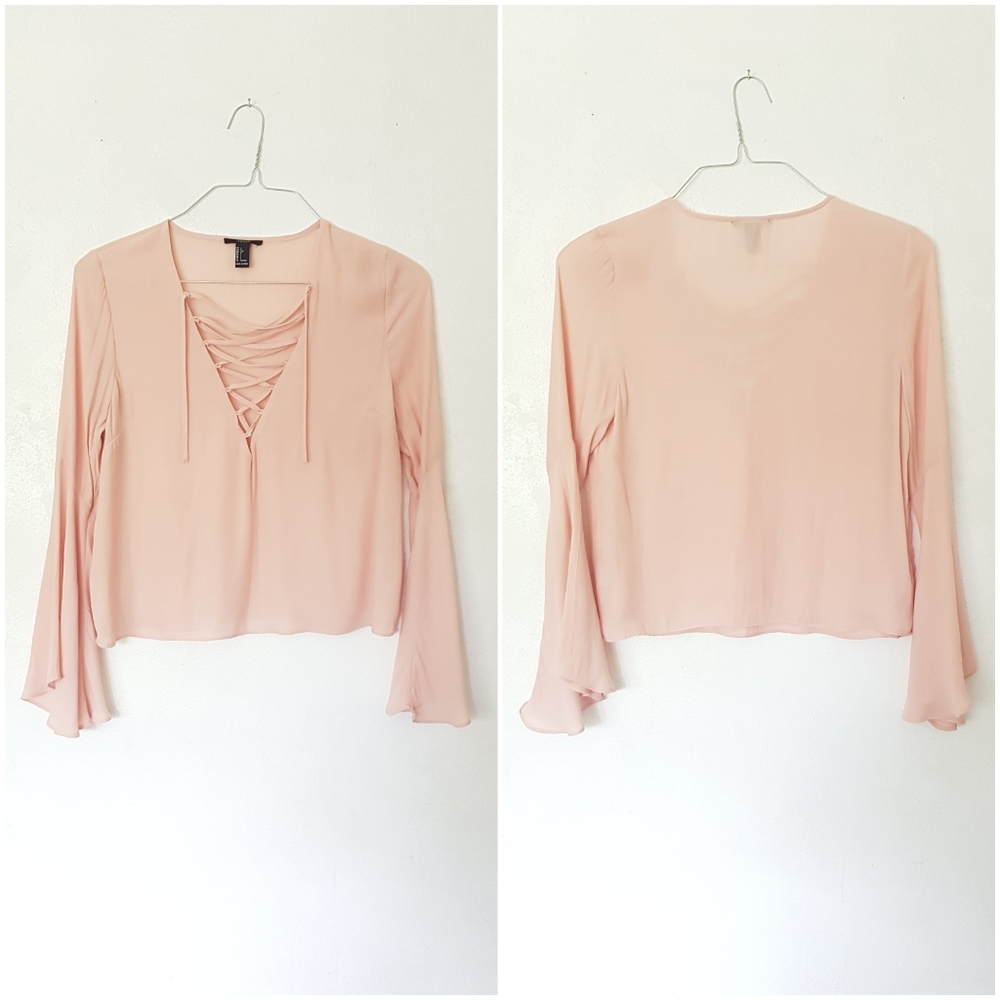 Forever21 Lattice Blush Top